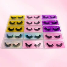 15對戲劇性3D人造水獺毛眼睫毛，用於製作自然外形的眼睫毛延伸效果