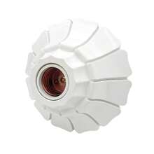 CILIA 1/2/4pcs,Lamp Bulb Socket, E26/E27 ,Screw Light Shade,Textured Roundness Petal Embossed Ceiling Bulb Fixing Holder, For Home