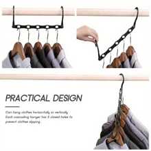 5/10 unidades Perchas mágicas ahorradores de espacio, organizadores de perchas, perchas de plástico resistente para ropa pesada, almacenamiento para tiendas de ropa, decoración, decoración de festivales, decoración de habitaciones, decoración del hogar, decoración de dormitorios, primavera, minimalista, blusas de verano