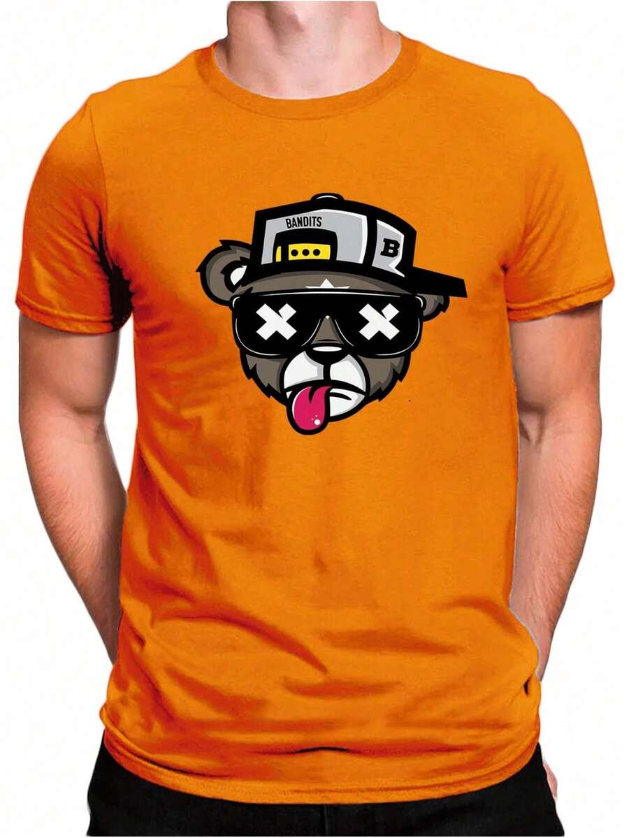 Men T-Shirts - 橘色 - 查看 1