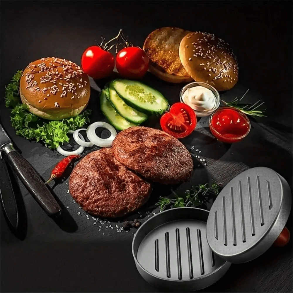 1 Bộ Khuôn Burger Báo Chí 100 Đảng Giấy Tờ Bộ Bánh Hamburger Chống Dính Khuôn Làm Bánh Patty Khuôn Với Giấy Sáp Miễn Phí Patty Tờ - Bạc - Xem 1