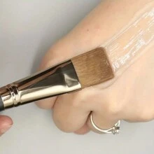 扁平方形粉底刷，1/2支装软毛遮瑕刷 BB霜晕染刷 面膜化妆刷 女士美容护肤化妆工具，粉底刷，遮瑕刷，腮红刷，轮廓刷，腮红刷，修容刷，散粉刷，粉底刷，腮红刷 - 黑色 - 查看 4