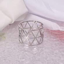 餐巾環，高端精美簡約雙珠彈簧餐巾扣，酒店時尚西式桌面裝飾，1入組 - 彩色 - 查看 3