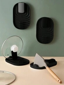 1pc, Foldable Kitchen Organizer: Spatula/Spoon Rest, Pot Lid Holder, And Tableware Storage Rack - Save Space And Keep Your Kitchen Tidy