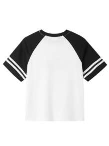 Annil Tween Girl Summer Leisure Versatile Round Neck Short Sleeve T-Shirt
