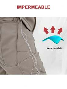 Pantalones Tácticos IX9 Hombre - Cintura Ajustable Elástico Impermeable, Verano 2025 - Transpirable Ultraligero, 12h Secado Rápido para Climas Cálidos, Multibolsillos para Camping o Urbanismo (Negro/Khaki) - Caqui - Ver 8