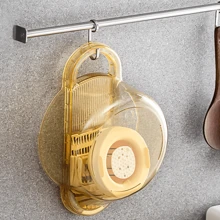 沙拉磨，廚房用6合1磨切機，蔬菜切片機多刀片薯片，蔬菜切片機，切菜機，絲切削和削皮機，適用於小型廚房工作黃色 - 黃色 - 查看 7