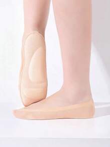 2 Stücke Aufgerüstete 4D Massage Einlegesohlen Socken, Fußgewölbestütze, schweißabsorbierend, elastische Massage stoßabsorbierende Einlegesohlen für Sportschuhe & Freizeitschuhe - Beige - Übersicht 6