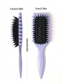 1 Pc Lifesunny Curl Brush,  Defining Brush, Define Styling Brush, Curl Defining Brush, Curly Hair Brush For Detangling, Separating, Shaping And Defining Curls - Hot Pink - View 11