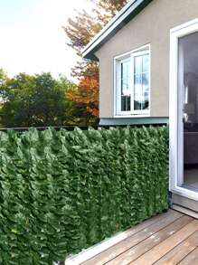 1pc Plastic Artificial Ivy Boxwood Fence With Moss And Grass, Green Fence With Faux Leaves For Garden Party Decoration (Can Be Joined), Valentine Day, Gift Gifts Birthday Graduation,Garden Decor,Outdoor Plant,Gardening,Fake Flowers