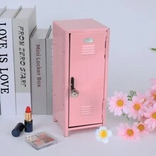 Mini Locker With Lock & Keys, Metal Small Locker Cabinet For Desktop Lockbox, Doll Clothes Storage Compartment Organizer, Money Safe And Cash Lock Box - Multicolor - View 13
