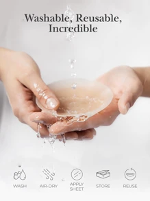 2 Pairs Reusable Invisible Silicone Nipple Covers,Waterproof Sticky Nipple Covers For Women's Wedding Dresses,Backless Dresses,Photography - Apricot - View 5