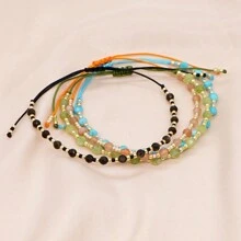 1 pulsera de verano de estilo Bohemio y joyería de piedras semipreciosas y micro cuentas , regalo ideal para mujeres y niñas para usar en la playa en verano - Multicolor - Ver 2