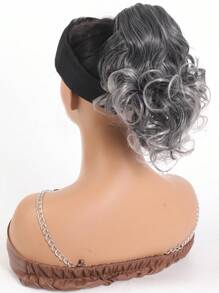 Synthetic Hair Bun Hairpiece Fully Short Ponytail Chignon With Comb Clip Bun Updo Drawstring Bun Synthetic Highlight Hair Pieces Extension For Women - Piano Color - View 6