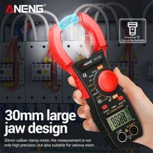 Aneng St170數字鉗式電流表500a Ac電流電表1999計數ac/dc電壓測試儀hz電容ncv歐姆二極管測試 - 紅色 - 查看 6