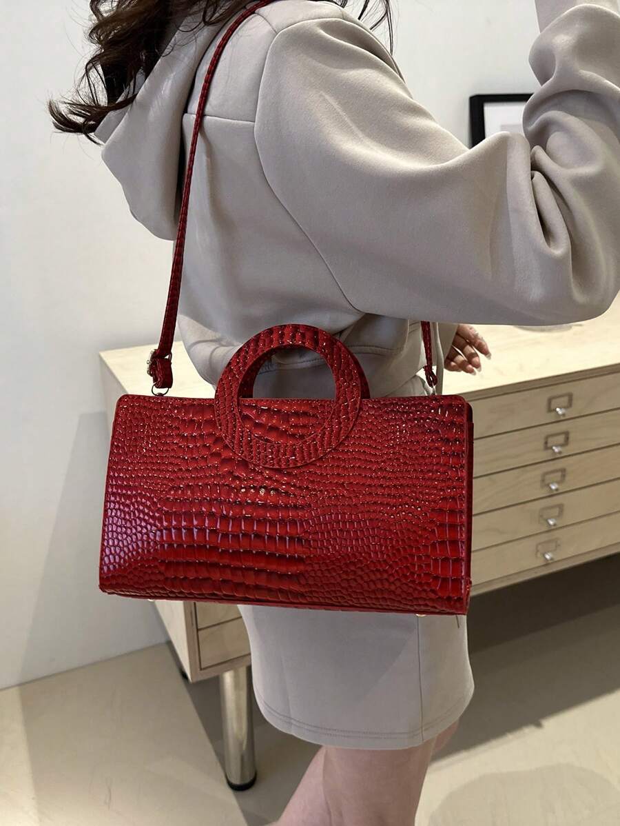 New Vintage Chic Versatile Elegant Round Tote/Shoulder Bag