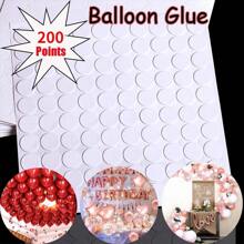 200 Pegatinas de globos para decoración de fiestas y bodas DIY - Con puntos de pegamento fáciles de usar