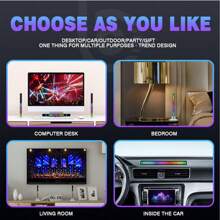 Luz LED de recogida de luz de ambiente de música creativa, fiesta en casa del coche - Negro - Ver 7