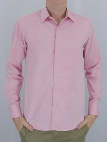 Men Shirts - 淺粉色 - 查看 2