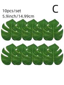 10 pièces Feuilles de palmier artificielles, fleurs de simulation pour la décoration de la maison, table à manger, chambre, bureau, café, hôtel, arrangement floral DIY, accessoire photo, etc., Saint-Valentin, cadeaux anniversaire remise des diplômes, plantes artificielles