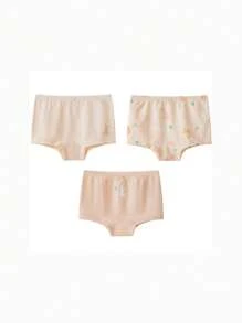 mini bala Tween Girl-ondergoed, set van 3 babykatoenen, elastische, huidvriendelijke absorberende, zweetabsorberende, ademende boxershorts
