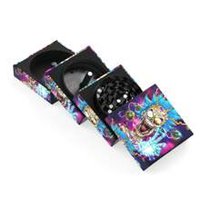 60mm Cartoon Pattern 4 Layer Square Metal Grinder Boys Valentine Heart Shape Women Valentine