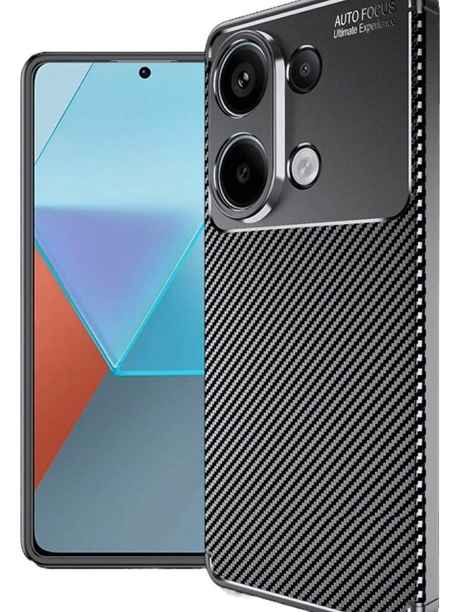 Case For Poco M6 Pro 4g Carbon Case - Black - View 1