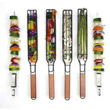 Portable Non-Stick Barbecue Basket, For Camping, Outdoor And Picnic Barbecue Baskets BBQ- Suitable For Grilling And Cooking On Charcoal Grill- Barbecue Tool And Accessory