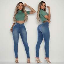 Women Jeans - Màu xanh lam - Xem 2