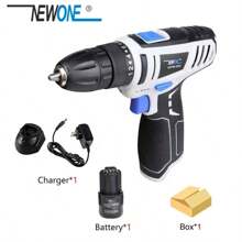 Newone 12V Mini Wireless Power Driver Cordless Drill Screwdriver Home DIY DC Lithium-Ion Battery Compatible With Bosch Battery And US Plug - Blue and White - View 2
