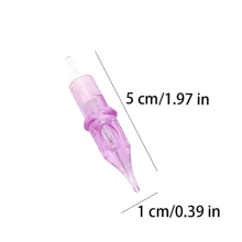 20/50PCS YILONG Tattoo Needle Cartridge Purple Transparent Needle Tube