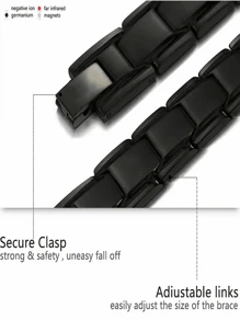 1pc Customized Modular Stainless Steel Adjustable Tennis Bracelet, Titanium Steel Magnetic Bracelet, Punk Rock Style Wristband, Unisex Chain Wristlet Suitable For Travel, Cycling, Party, Music Festival, Birthday Gift For Boyfriend, Father
