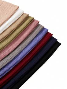 1 pièce Turban musulman avec longue queue et motif de vague de bandeau, bonnet de chimiothérapie pour femmes