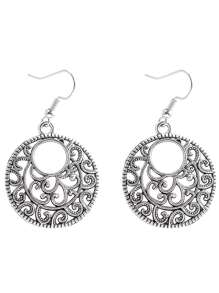 1 Pair Of Vintage Hollowed-Out Flower Earrings For Women Daily Wear Valentines