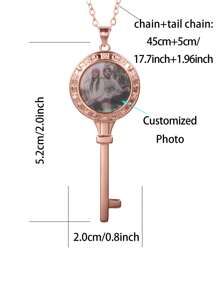 Llavero de corazón con foto personalizada y color personalizado y collar, regalo del Día de la Madre, regalo del Día de San Valentín, aniversario de cumpleaños, enviar amigos, compañeros de clase, graduación, Navidad, regalos de alta gama de la familia