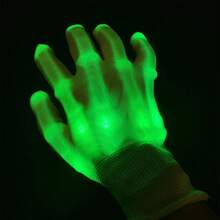 Halloween LED Light-Up Gloves For Bar Club Party Role Playing Props, Easter Mask Accessories, Shiny Gloves - Multicolor - View 7