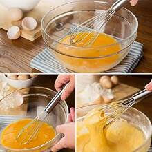 1pc Stainless Steel Multifunctional Manual Egg Beater, Cream & Egg White Whisk, Handheld Mixer, Small Kitchen Baking Tool
