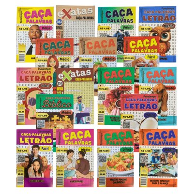 Revistas Passatempo Caça Palavras Letrão | Kit 30 Revista