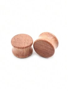 2 Peças Plugues e Túneis de Madeira, Expansor de Orelha, Plugues de Madeira Natural, Túneis, Tamanhos 6mm-20mm, Túneis de Carne, Joias Corporais, Piercings