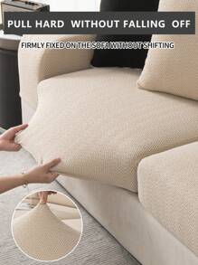 1 pieza Funda elástica para sofá, funda para cojín de asiento de sofá para todas las estaciones, a prueba de polvo, lavable a máquina, resistente a la decoloración, adecuada para sofás en forma de L y de 1/2/3/4 plazas, apta para mascotas, ajustable para dormitorio y sala de estar