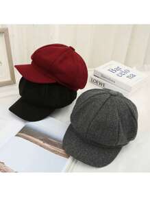 Women Beret Hats - Black - View 4