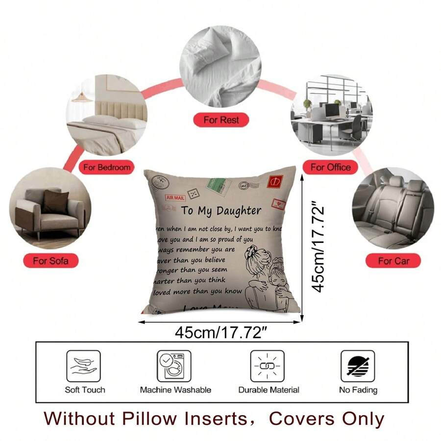 1pc, Family Warmth Grandparents, Parents, Sons, Daughters Printed