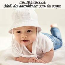 ANTSAY Baby Hat, Baby Sun Hat, Beach Hat With Breathable Fabric, Wide Brim Sun Protection Hat, Cartoon, For Boys And Girls From 0 To 3 Years