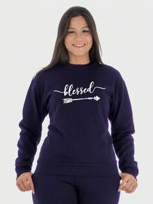Women Sweatshirts - 藏蓝色 - 查看 1