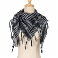 1 chiếc khăn choàng sa mạc cổ điển tua rua kẻ sọc vuông khăn choàng cổ chống nắng khăn choàng Ả Rập ngoài trời không co giãn dành cho cả nam và nữ mùa đông thu - nhiều màu - Xem 17
