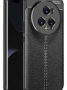 Funda Para Honor Magic 6 Pro Tpu Leather Case - Negro - Ver 1