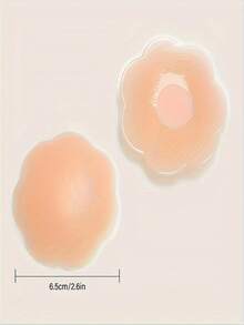 20 piezas cubrepezones para mujeres, sujetador de pezonera de silicona adhesiva, pétalos de pecho invisibles reutilizables y desechables - Celeste - Ver 3
