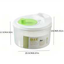 1set Large Salad Spinner With Storage Lid, Drain, Bowl, And Colander - Quick And Easy Multi-Use Lettuce Spinner, Vegetable Dryer, Fruit Washer, Pasta And Fries Spinner - Vegetable Dehydrator - View 10