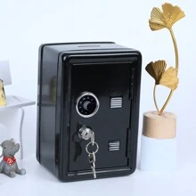 1個銀行，金屬迷你儲物櫃，單位數字組合鎖和金鑰匙鎖，貨幣小儲物箱 - 彩色 - 查看 6