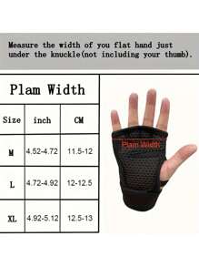 Gants de fitness pour hommes et femmes respirants - polyester durable avec design sans doigts, adapté à la musculation et à l'entraînement de remise en forme, avec sangle de sécurité